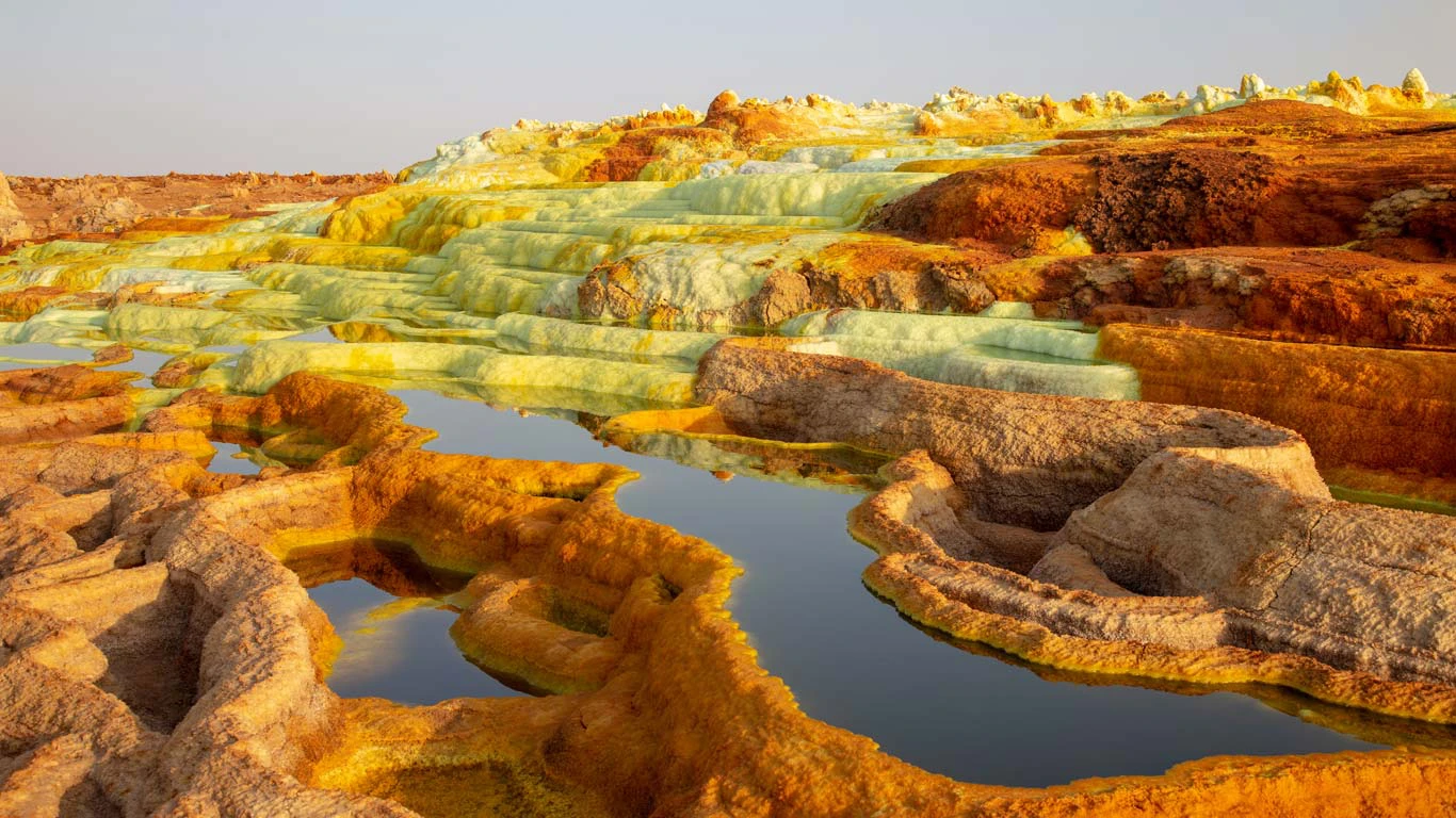 Danakil depression in Ethiopia