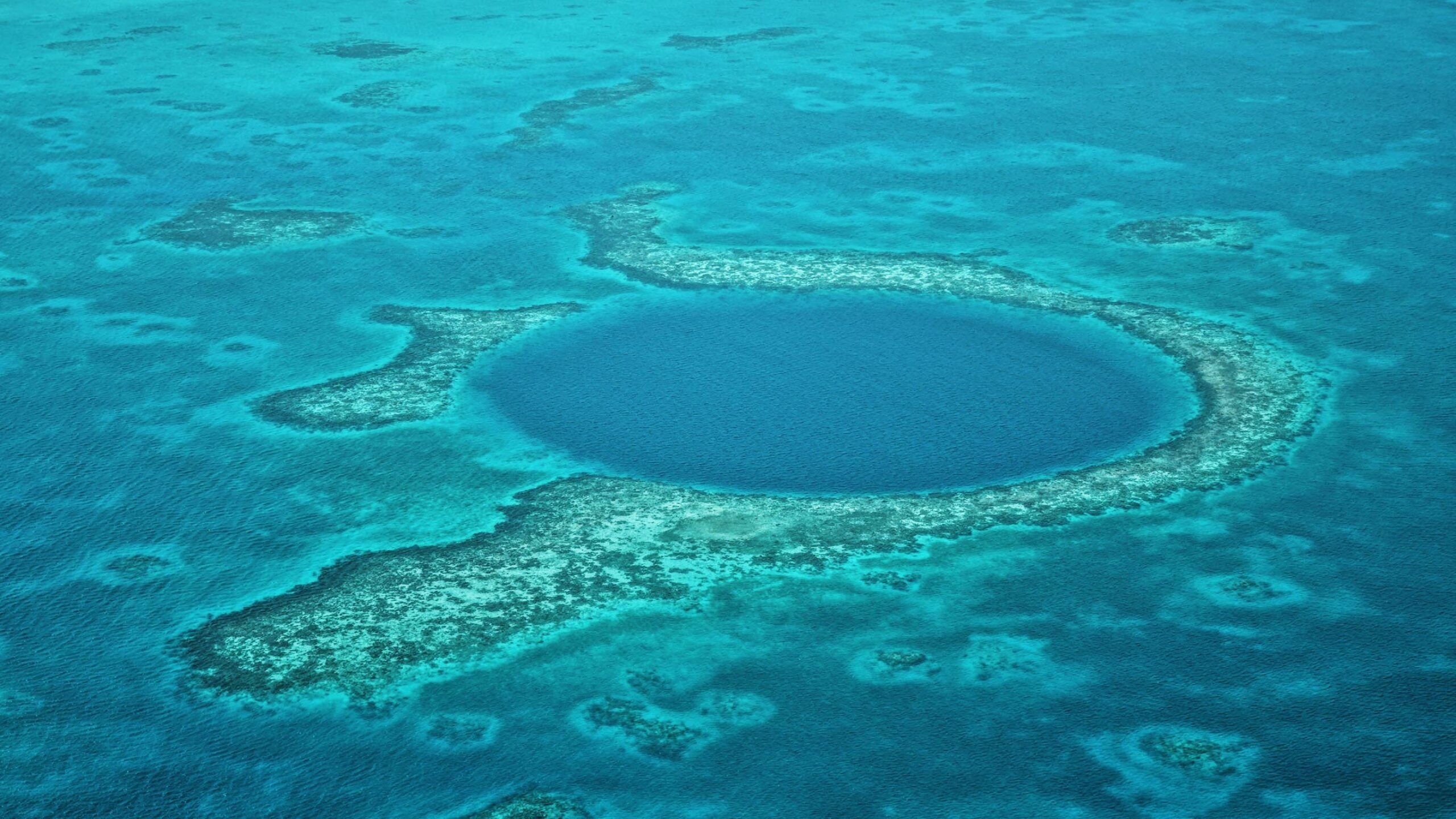 belize ocean aerial view