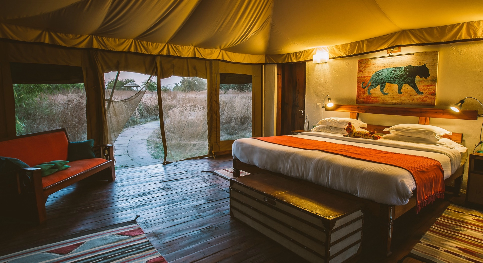 guest tent at Jamtara