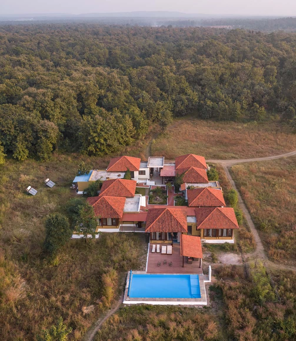 aerial view of Haldu tola villa