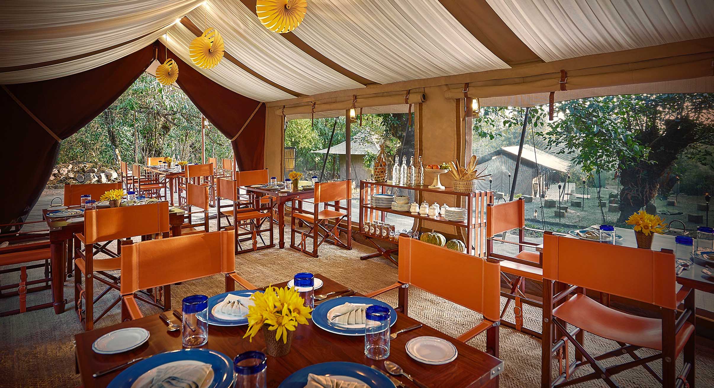 dining room at kohima camp in nagaland