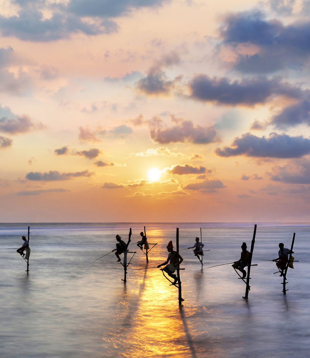 Fishermen on stilts, Sri Lanka