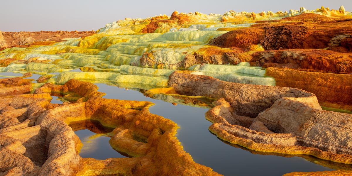 hot springs in the danakil depression